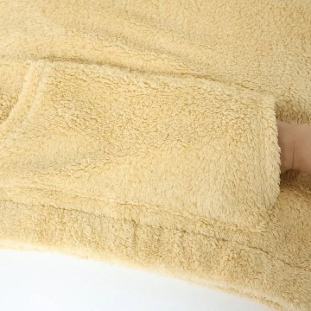 Fleece Pajama Set Cozy Loungewear Hoodie Pants Fuzzy Sleepwear Oversized Chic - Picture 8 of 8
